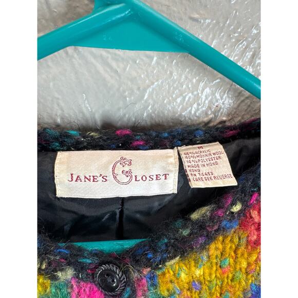 Jane's Closet Mohair Wool Blend Button up Cardigan Sweater‎ Size Medium - Picture 2 of 4